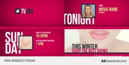 TVBOX Broadcast Package Video Displays template preview