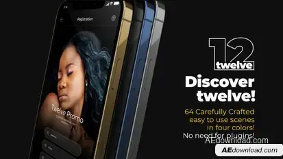 Twelve App Promo Video Displays template preview