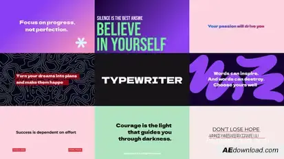 Typewriter | MOGRT Premiere Pro template preview