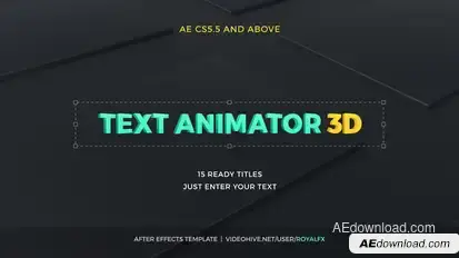 TypeX - 3D Corporate Pack: Title Animation Presets Library Video Displays template preview