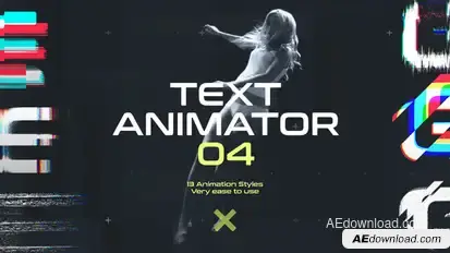 TypeX - Glitch Pack: Title Animation Presets Library Video Displays template preview