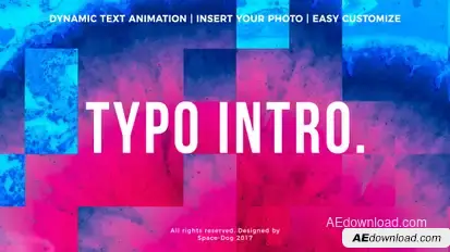 Typo Intro Video Displays template preview