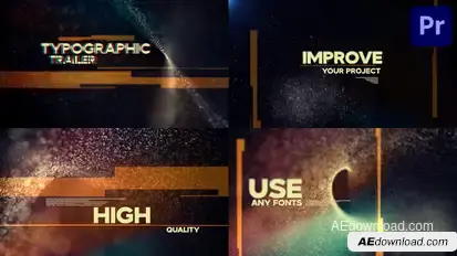 Typographic Trailer for Premiere Pro Premiere Pro template preview