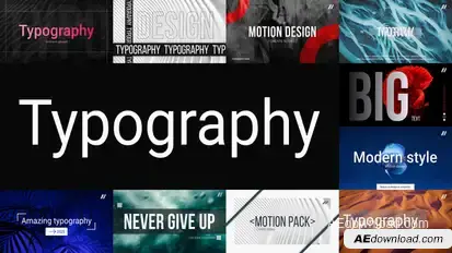 Typography MOGRT Premiere Pro template preview