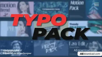 Typography Pack MOGRT Premiere Pro template preview
