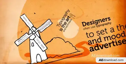 Typography Project Video Displays template preview