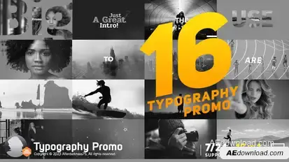 Typography Promo / Stomp Video Displays template preview