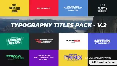 Typography Titles Pack / MOGRT Premiere Pro template preview