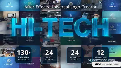 Ultimate Hi-Tech Logo Generator Video Displays template preview