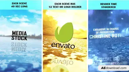ULTIMATE OCEAN for Credits Video Displays template preview