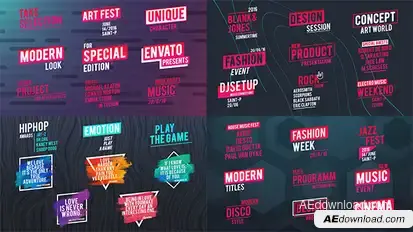 Ultimate Titles Package Video Displays template preview