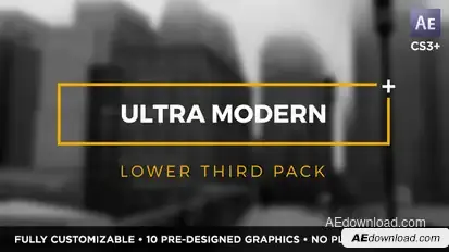 Ultra Modern Titles and Lower Thirds Video Displays template preview