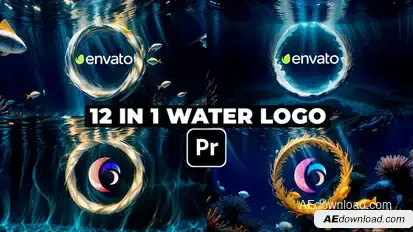 Underwater Abstract Logo Reveal Premiere Pro template preview