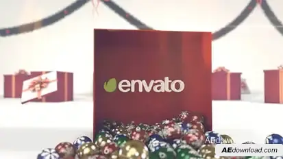 Unique Christmas Greeting Video Displays template preview