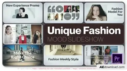 Unique Fashion Slideshow Premiere Pro template preview