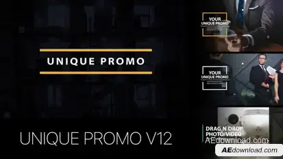 Unique Promo v12 | Corporate Presentation Video Displays template preview