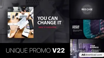 Unique Promo v22 | Corporate Presentation Video Displays template preview