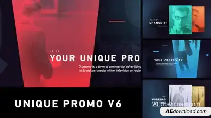 Unique Promo v6 | Corporate Presentation Video Displays template preview
