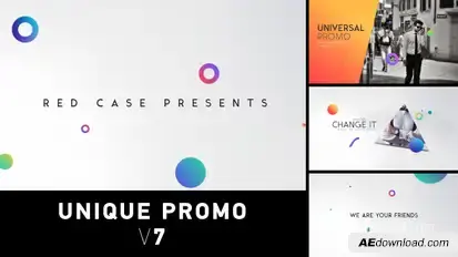 Unique Promo v7 | Corporate Presentation Video Displays template preview