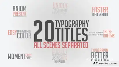 Unique Typography Video Displays template preview