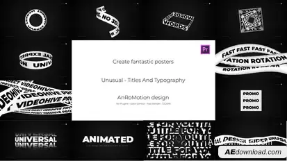 Unusual - Titles And Typography Video Displays template preview