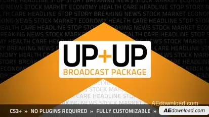 Up+Up Broadcast Package Video Displays template preview