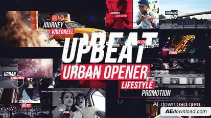 Upbeat Dynamic Urban Opener Video Displays template preview