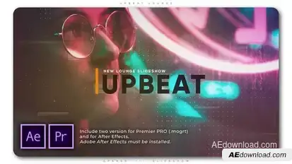 Upbeat Lounge Opener Slideshow Video Displays template preview