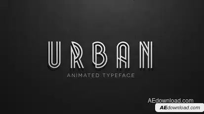 Urban - Animated Typeface Video Displays template preview