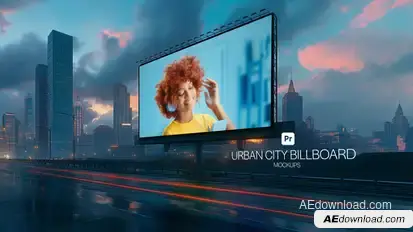 Urban City Billboard Mockups for Premiere Pro Premiere Pro template preview