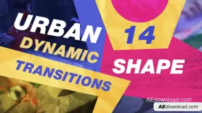 Urban Dynamic Shape Transitions Premiere Pro template preview