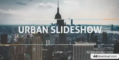 Urban Dynamic Slideshow Video Displays template preview