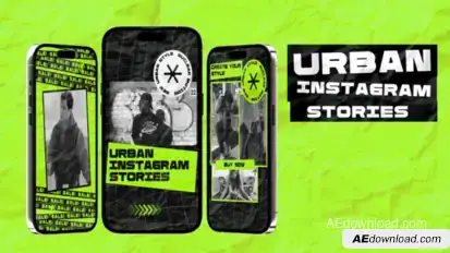 Urban Instagram Stories Premiere Pro template preview