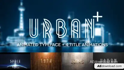Urban Plus - Animated Typeface and Title Pack Video Displays template preview