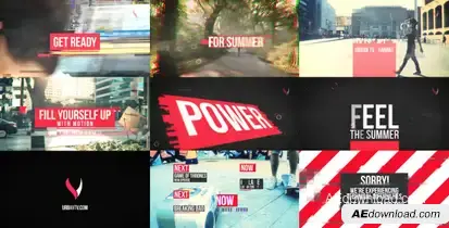 Urban Promo Video Displays template preview