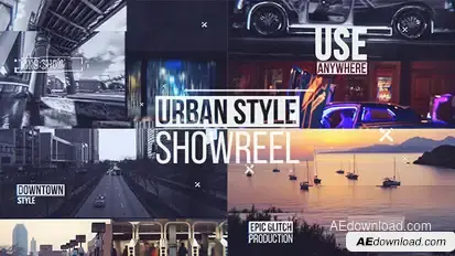 Urban Showreel Video Displays template preview