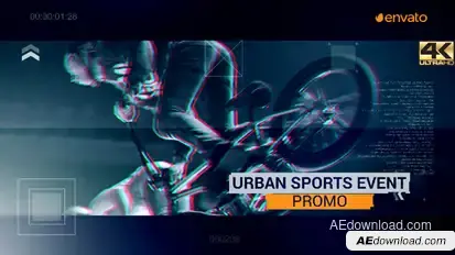 Urban Sport Event Promo Video Displays template preview