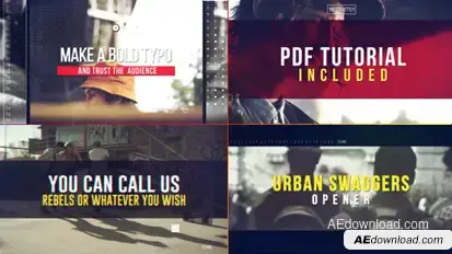 Urban Swaggers Opener Video Displays template preview