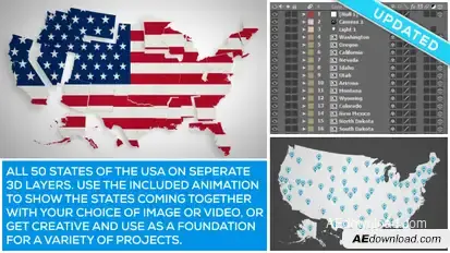 USA Map Kit Video Displays template preview