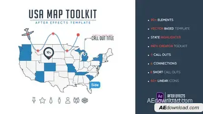 Usa Map Toolkit Video Displays template preview