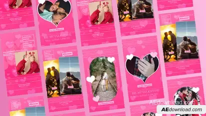 Valentine Day Love Stories Premiere Pro template preview