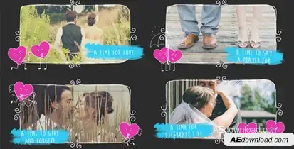 Valentine Love Slideshow Video Displays template preview