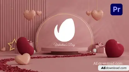 Valentines Day Intro Premiere Pro template preview