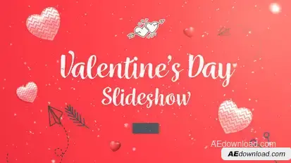 Valentines Day Slideshow Premiere Pro template preview