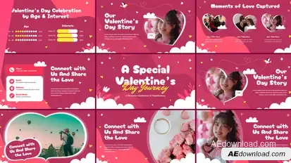 Valentines Day Typography for Premiere Pro Premiere Pro template preview