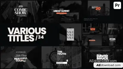 Various Titles 34 Premiere Pro template preview
