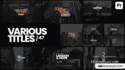 Various Titles 47 Premiere Pro template preview