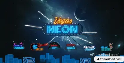Vegas Neon Video Displays template preview