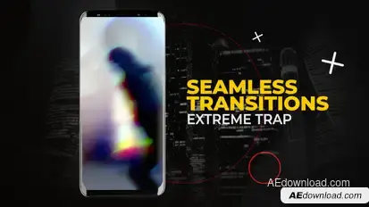 Vertical Extreme Trap Transitions Premiere Pro template preview