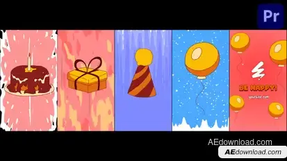 Vertical Festive Morphing Logo for Premiere Pro Premiere Pro template preview